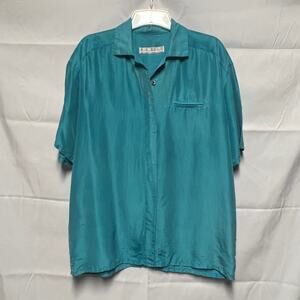 Anne Pinkerton Vintage Silk Women's Blue Shirt Size Medium